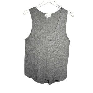 Feel the Piece Terre Jacobs Womens Top sleeveless Stretch Gray size medium large